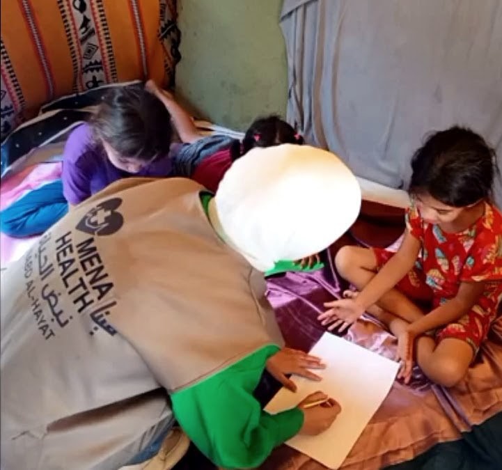 Medical team providing care in a community setting